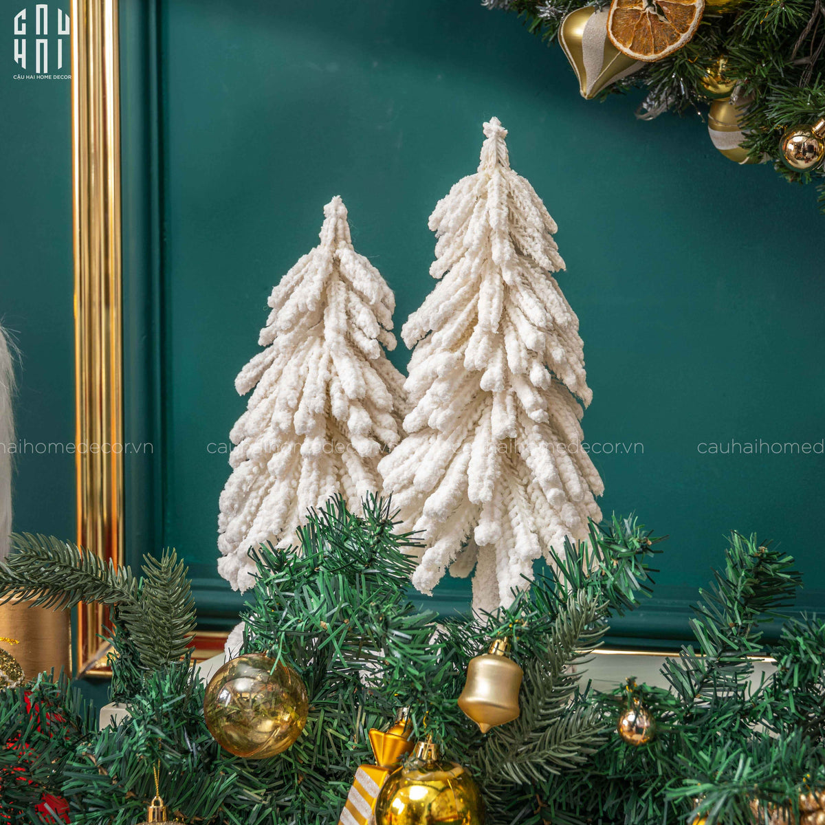 Cây Thông Giáng Sinh - Snowy Christmas Tree. (Hàng Tặng K Bán)-VẬT TƯ NỘI BỘ-CẬU HAI HOME DECOR