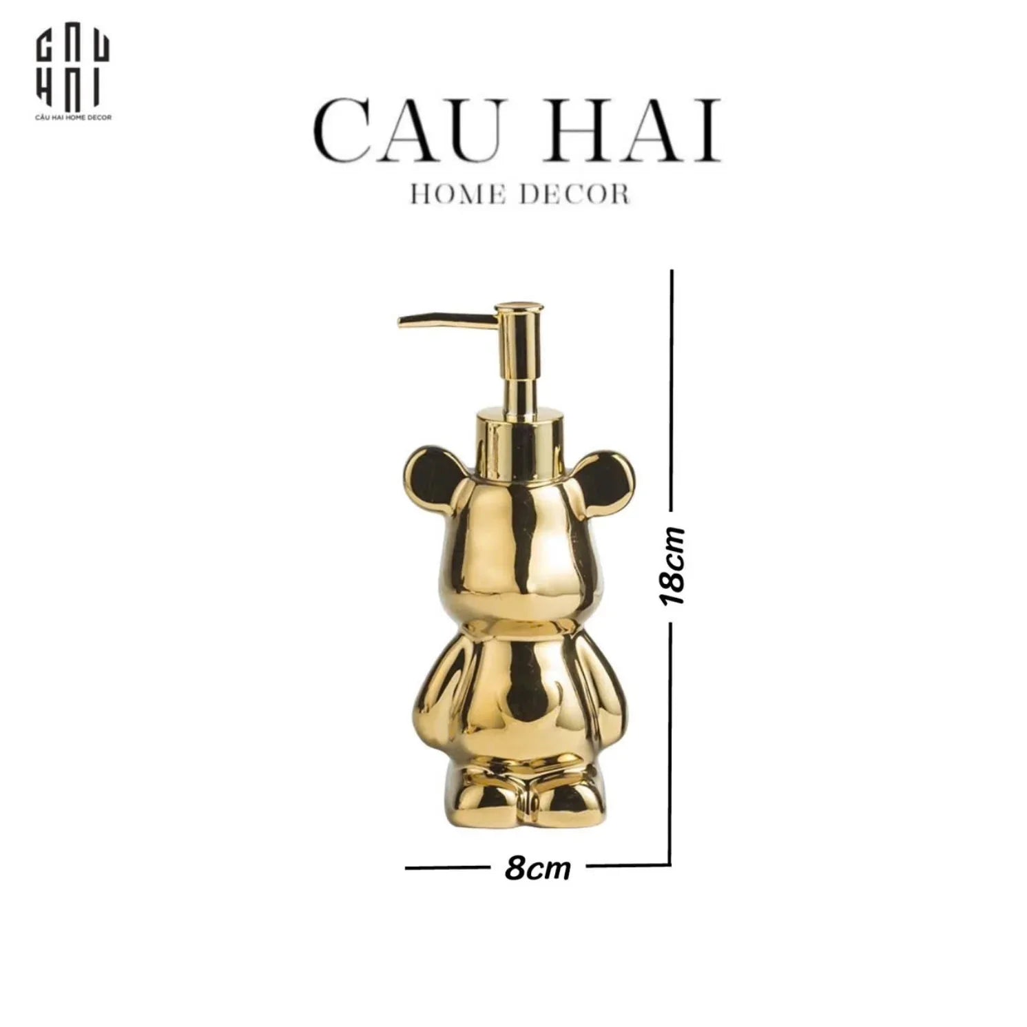 Chai Kit Nhà Tắm Boss Bear Jr Gold-CẬU HAI HOME DECOR
