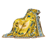 Chăn Blanket Velvet Baroque Platinum 150x150 - Cậu Hai Home Decor