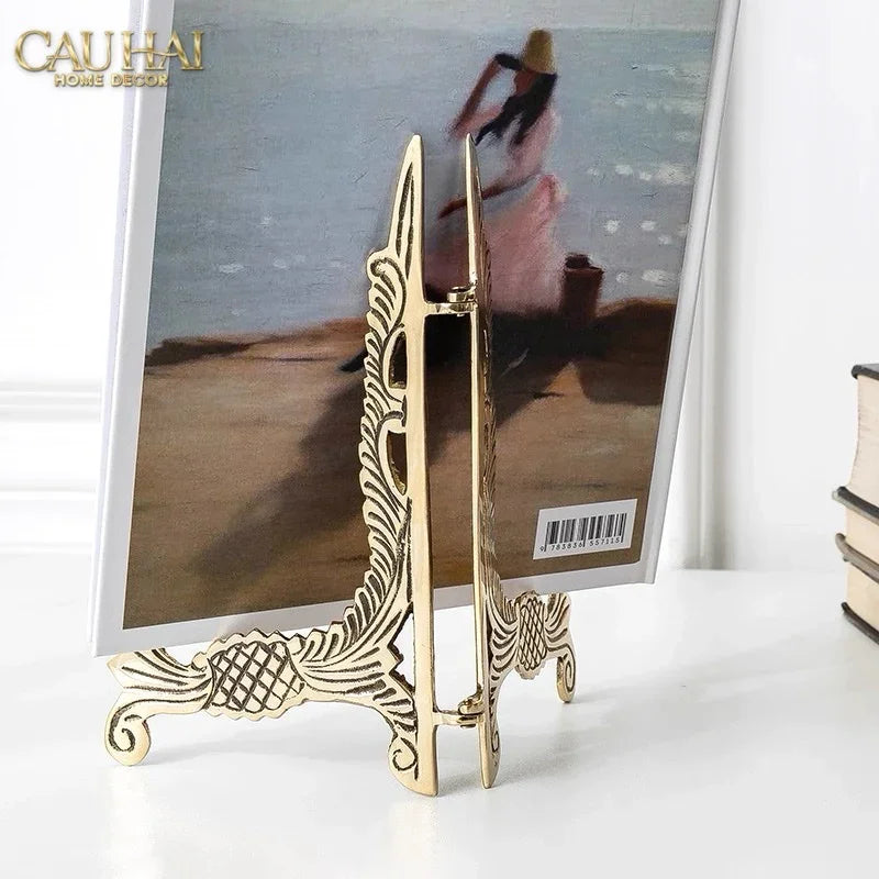 Chân Đỡ Đĩa Đồng Trưng Bày - Plate Stand Cosmo-CẬU HAI HOME DECOR