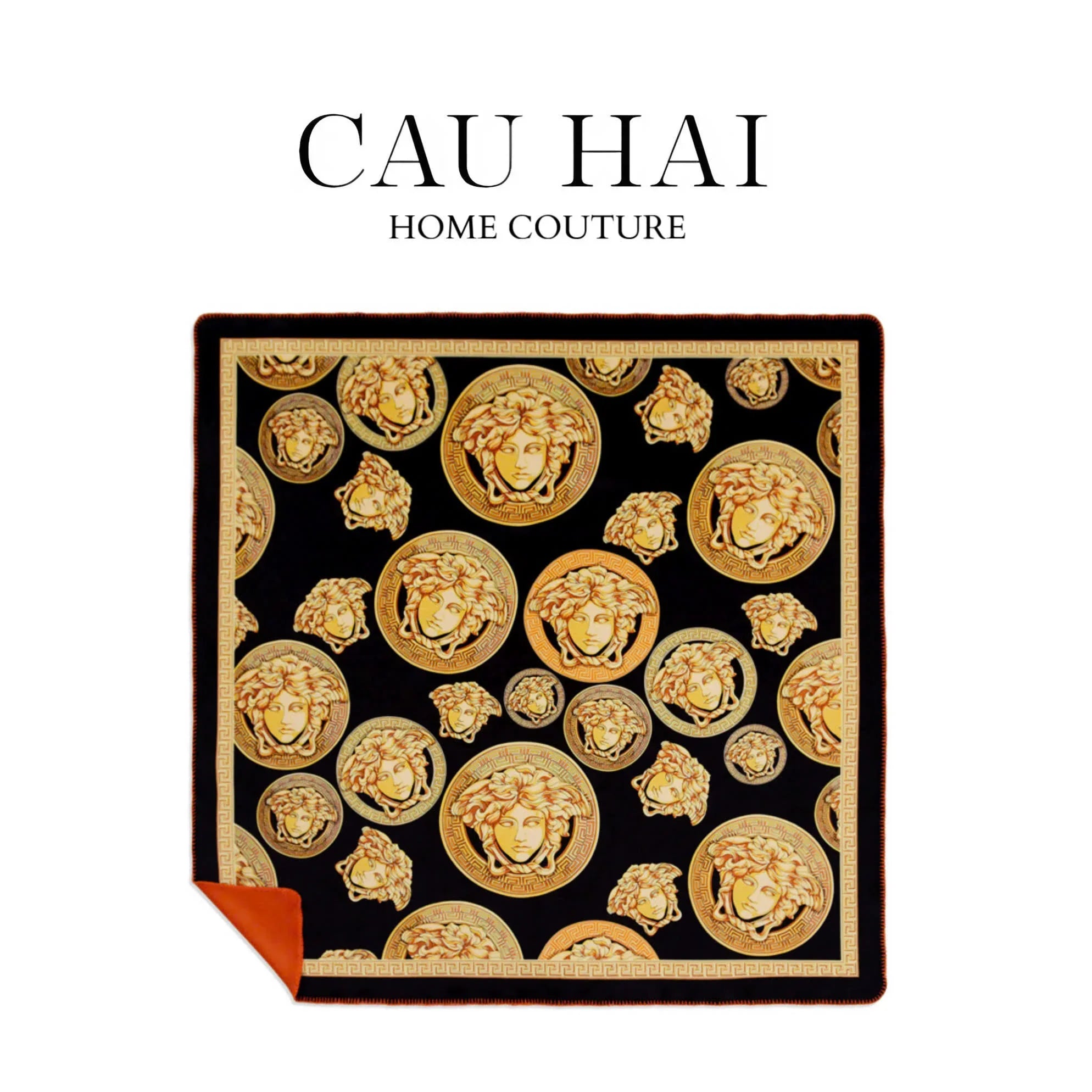 CHĂN NHUNG CAO CẤP GIANNI VERS. MULTI MEDUSA AMPLIFIED LOGO VELVET BLANKET 150CM