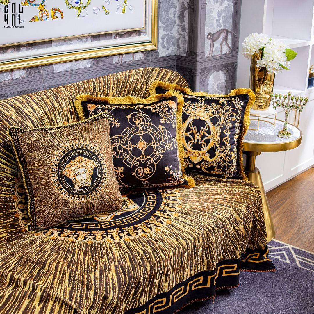 CHĂN NHUNG CAO CẤP MEDUSA GALA AMPLIFIED - LUXURY VELVET BLANKET 150X200 - CẬU HAI HOME DECOR