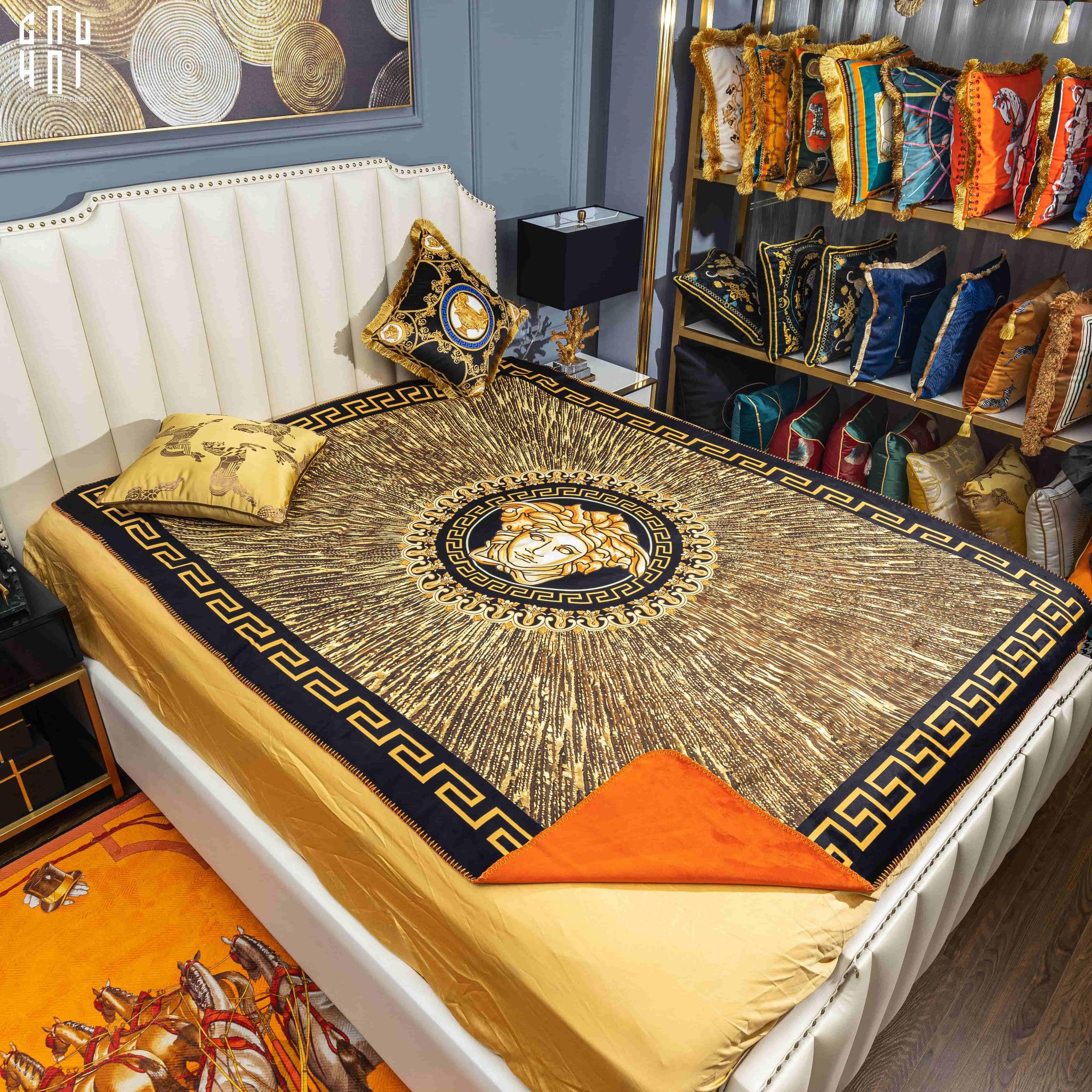 CHĂN NHUNG CAO CẤP MEDUSA GALA AMPLIFIED - LUXURY VELVET BLANKET 150X200 - CẬU HAI HOME DECOR