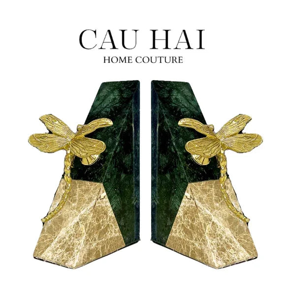 CHẶN SÁCH ĐÁ BRASSON MARBLE BOOKEND FW25-CẬU HAI HOME DECOR