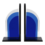 Set Tượng Chặn Sách Pha Lê Cristalleries Blue Gates Bookend 22x11x12