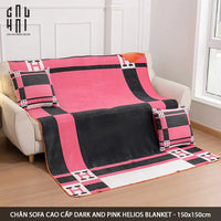 Chăn Sofa Cao Cấp Black & Pink Helios Velvet Blanket 150x150-CHĂN SOFA-CẬU HAI HOME DECOR