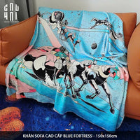 Chăn Sofa Nhung Cao Cấp Blue Fortress Velvet Blanket - 150.-CHĂN SOFA-CẬU HAI HOME DECOR