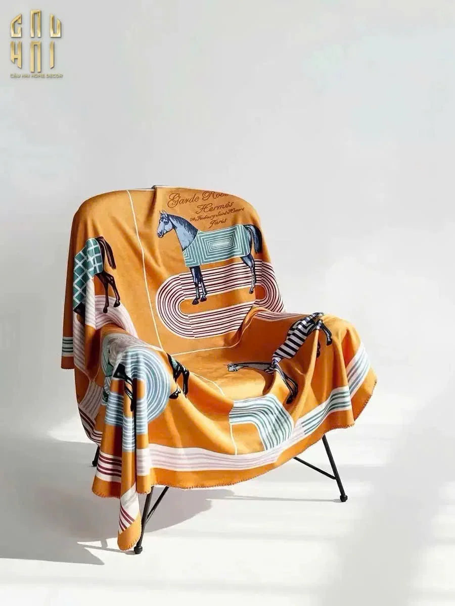 CHĂN SOFA NHUNG CAO CẤP STADE DE FRANCE - STADE DE FRANCE LUXURY VELVET BLANKET 150X150 CM-CẬU HAI HOME DECOR-3