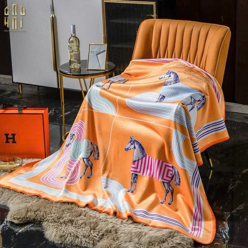 CHĂN SOFA NHUNG CAO CẤP STADE DE FRANCE - STADE DE FRANCE LUXURY VELVET BLANKET 150X150 CM-CẬU HAI HOME DECOR-5