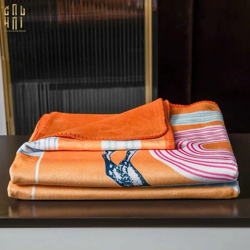 CHĂN SOFA NHUNG CAO CẤP STADE DE FRANCE - STADE DE FRANCE LUXURY VELVET BLANKET 150X150 CM-CẬU HAI HOME DECOR-6