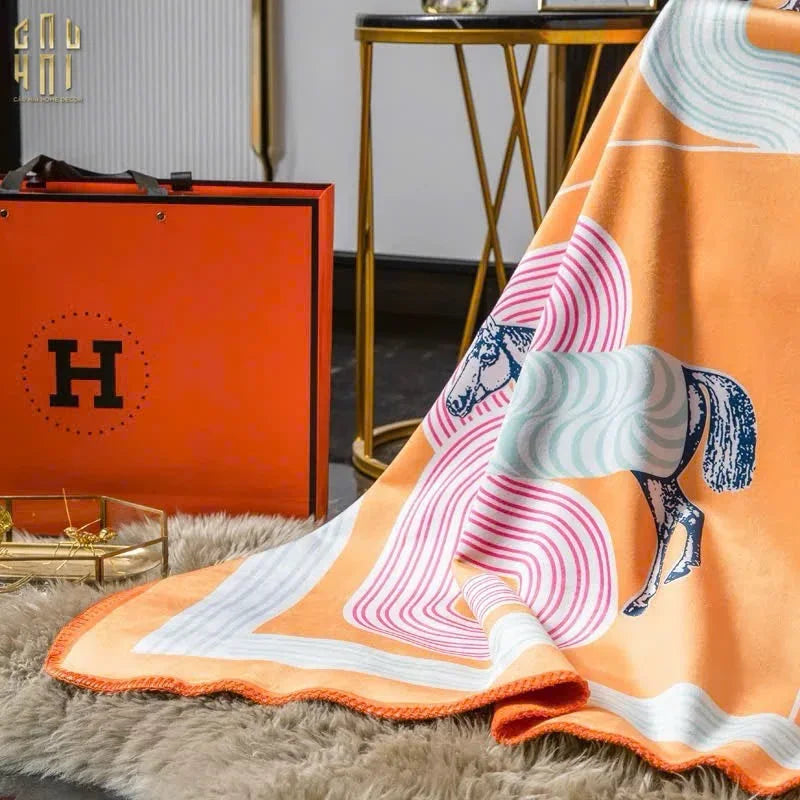 CHĂN SOFA NHUNG CAO CẤP STADE DE FRANCE - STADE DE FRANCE LUXURY VELVET BLANKET 150X150 CM-CẬU HAI HOME DECOR-7