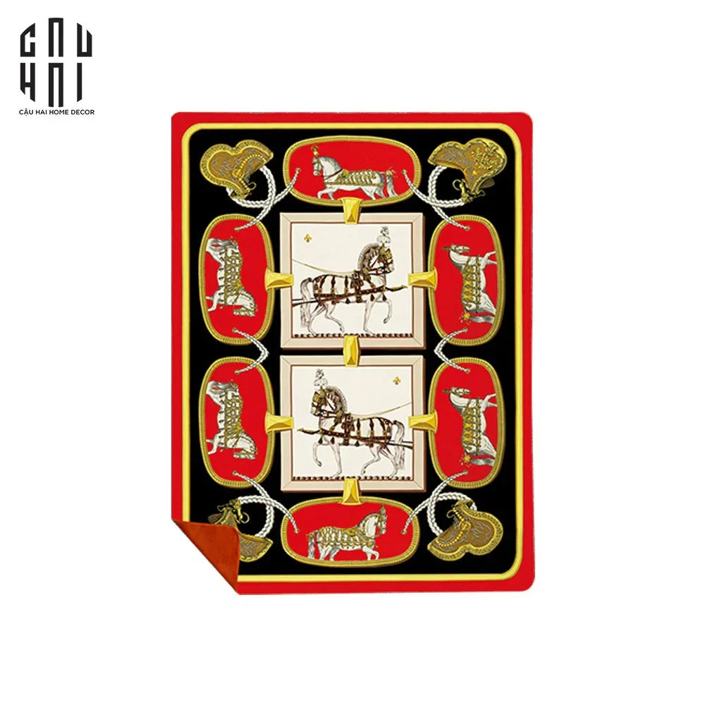 Chăn Sofa Nhung Cao Cấp - Twin Coursier Luxury Velvet Blanket 150X200 Cm - CẬU HAI HOME DECOR