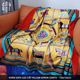 CHĂN SOFA NHUNG CAO CẤP YELLOW APRON ZENITH VELVET BLANKET - 150. - CẬU HAI HOME DECOR