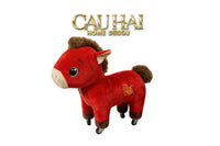 Cheval Enfant Couture – Ngựa Cưỡi Đồ Chơi Nhồi Bông Bọc Nhung Cao Cấp 58x68-CẬU HAI HOME DECOR