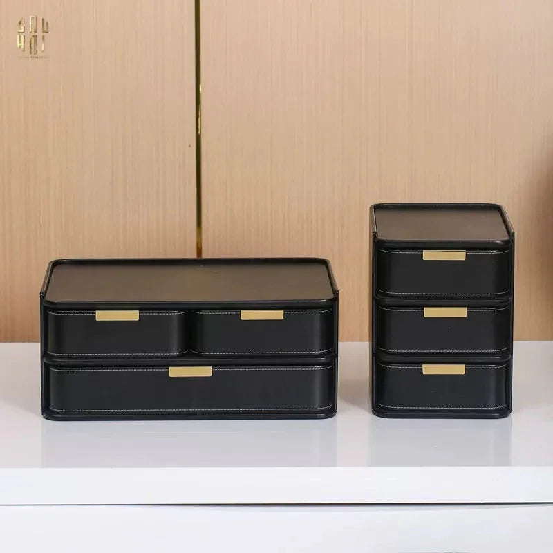 Combo 2 Hộp Lưu Trữ Da Pu Moderning-HỘP TRANG SỨC-CẬU HAI HOME DECOR