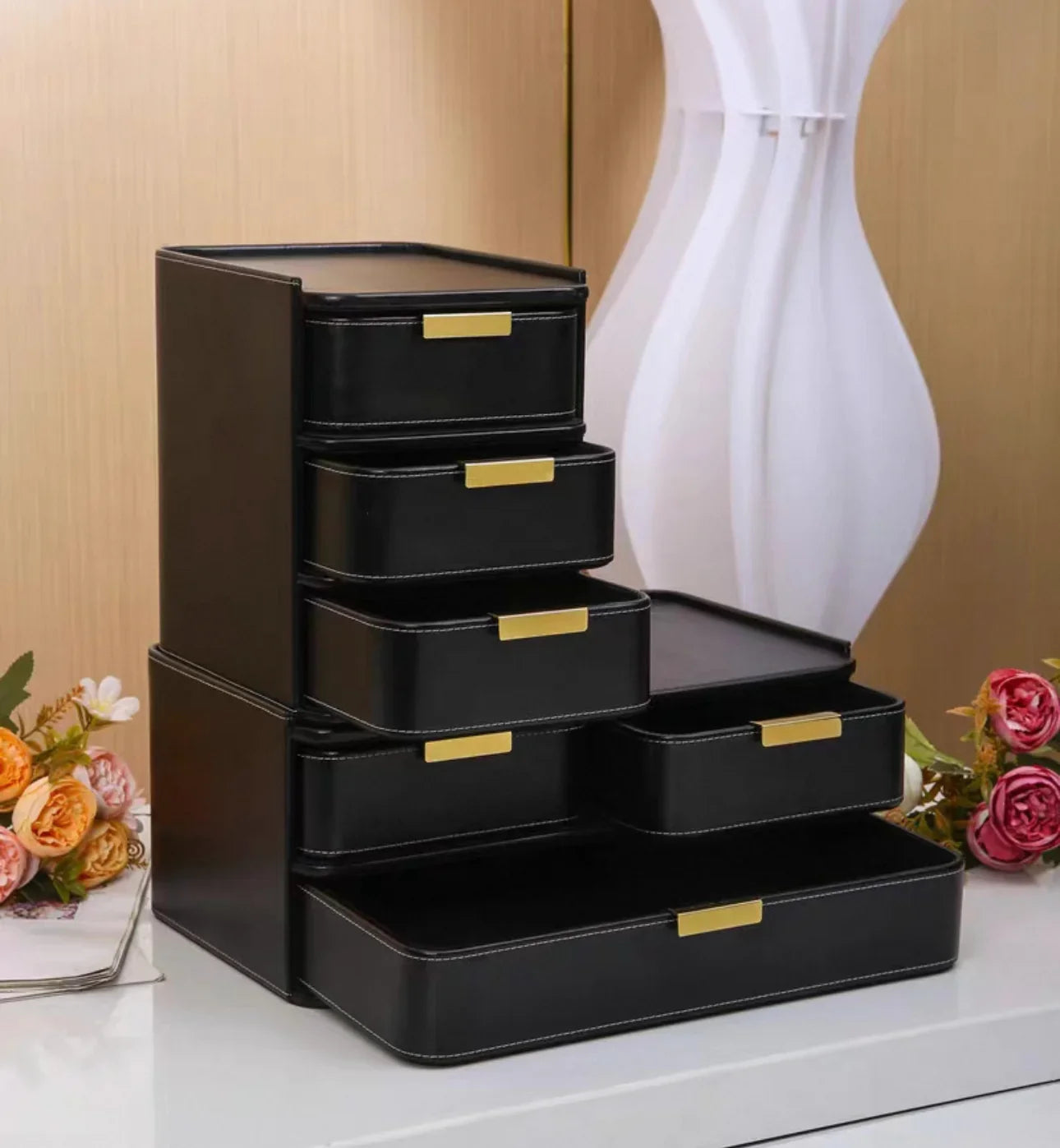 Combo 2 Hộp Lưu Trữ Da Pu Moderning-HỘP TRANG SỨC-CẬU HAI HOME DECOR