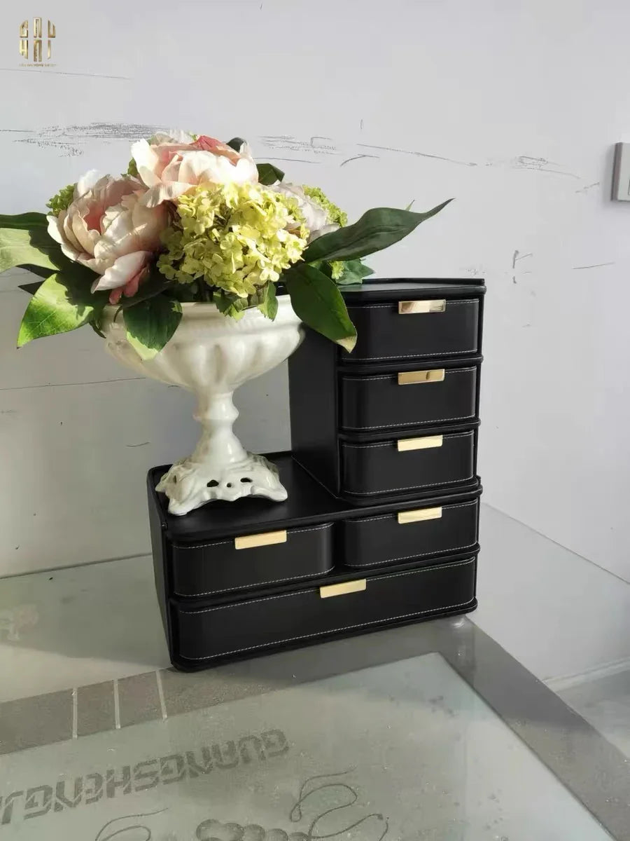 Combo 2 Hộp Lưu Trữ Da Pu Moderning-HỘP TRANG SỨC-CẬU HAI HOME DECOR