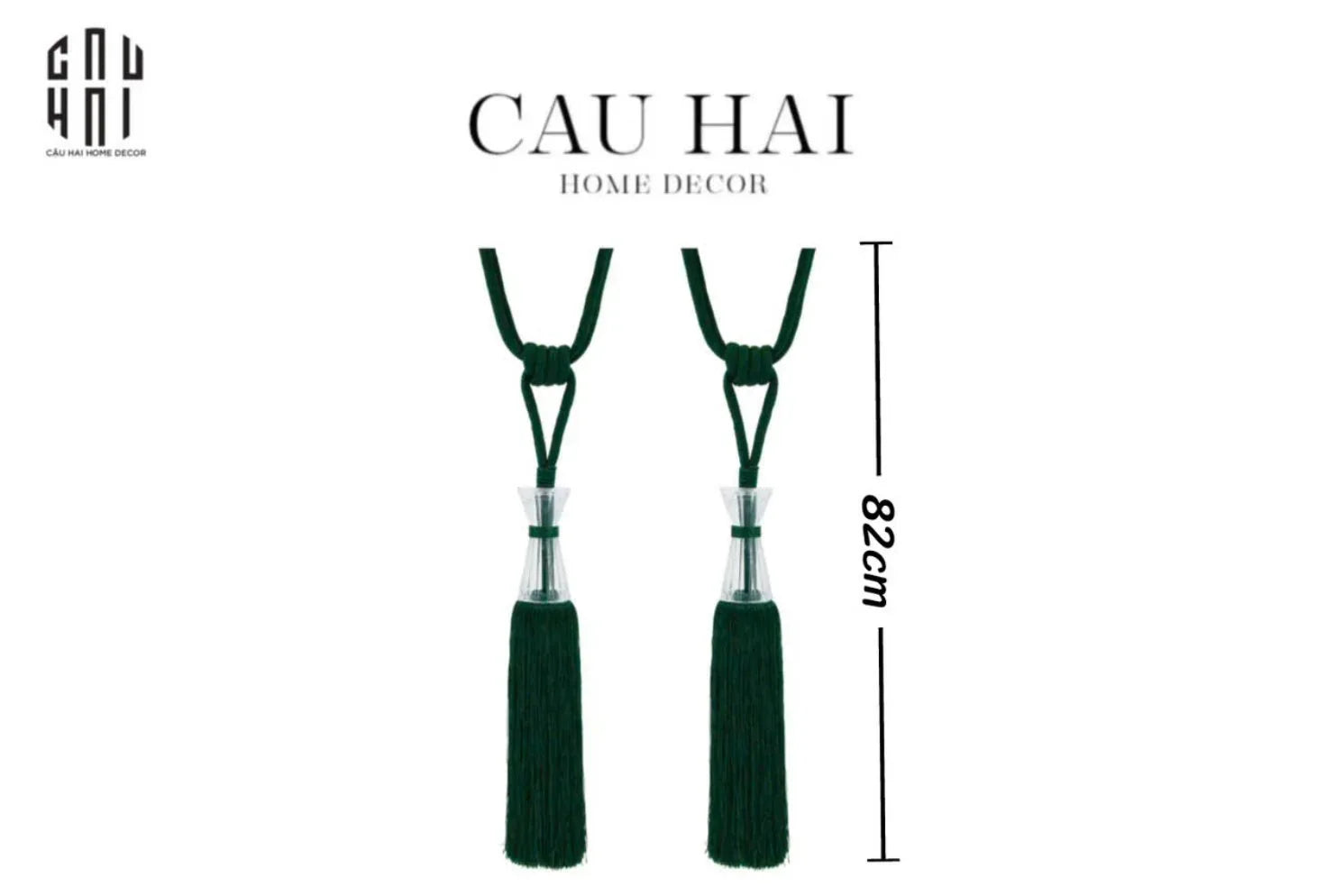 Cột Màn Đôi Émeraude Crystal Tassel Curtain Tieback 82Cm-RÈM & MÀN CHE-CẬU HAI HOME DECOR