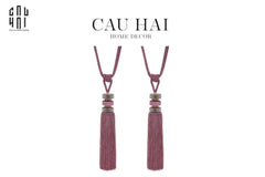 Cột Màn Đôi Fuchsia Bling Bling Tassel Curtain Tieback- 85Cm-CẬU HAI HOME DECOR