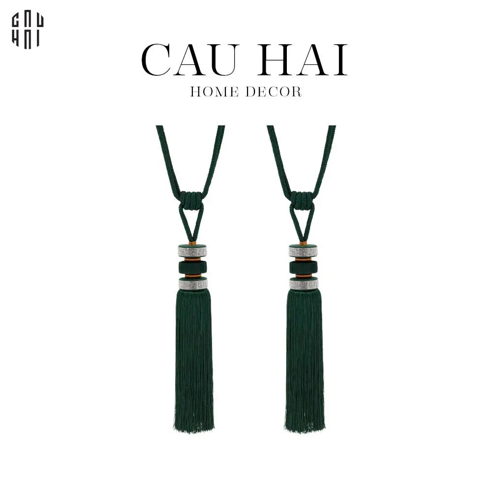 Cột Màn Emerald Bling Bling Tassel Curtain Tieback 2Pcs - 85Cm-CẬU HAI HOME DECOR