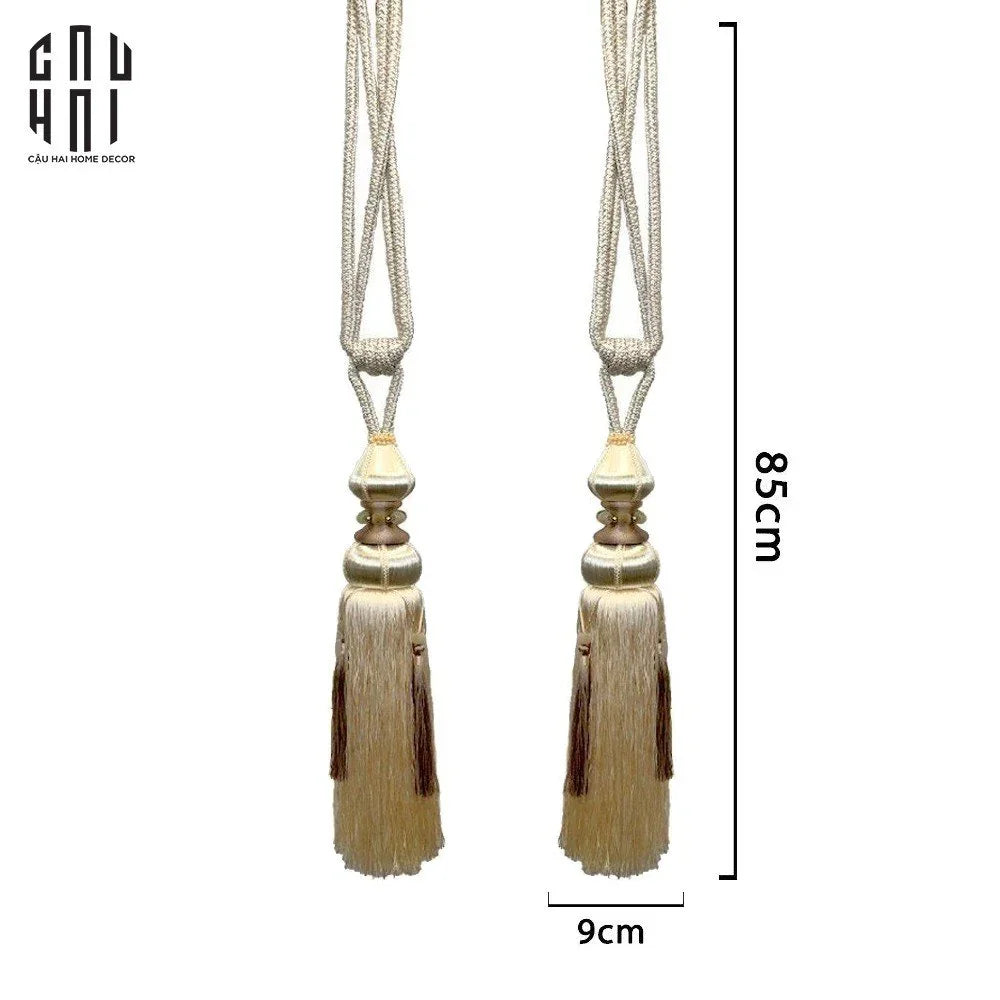 Cột Màn Erie Tassel Curtain Tieback 2Pcs 85Cm-CẬU HAI HOME DECOR