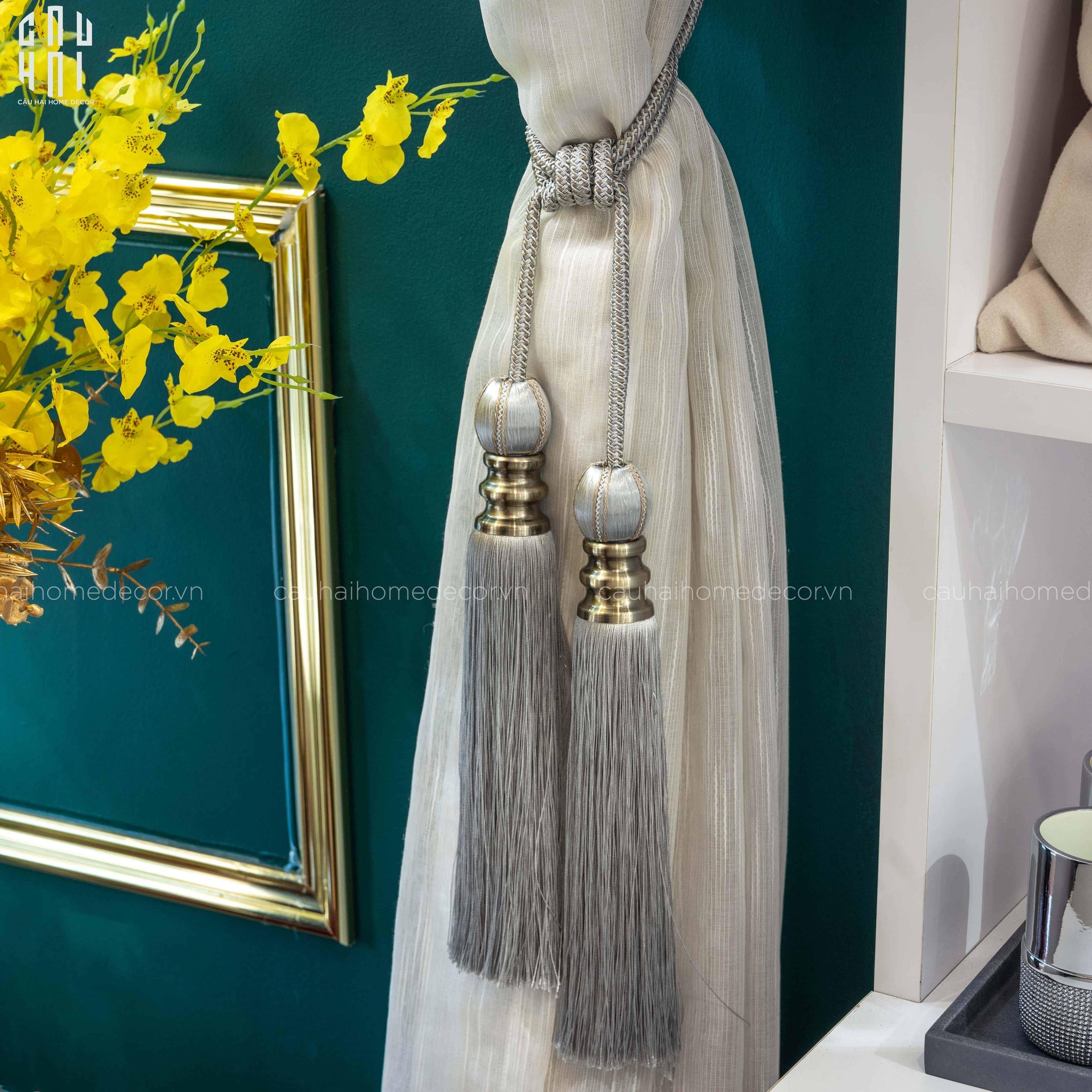 Cột Màn Platinum Tassel Curtain Tieback 2Pcs 75cm-RÈM & MÀN CHE-CẬU HAI HOME DECOR