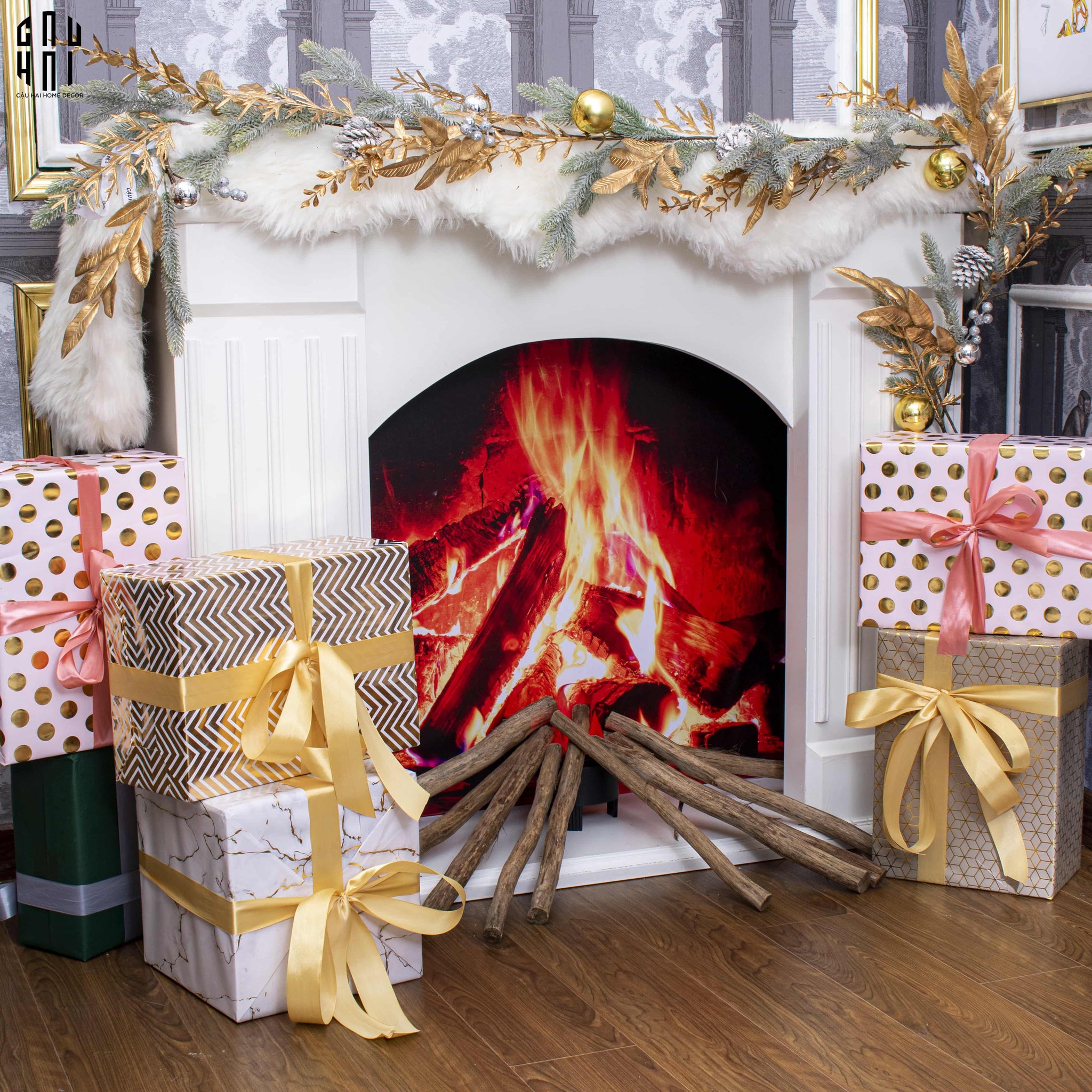 DÂY THÔNG TRANG TRÍ GIÁNG SINH - LUXURY CHRISTMAS WREATH-CẬU HAI HOME DECOR