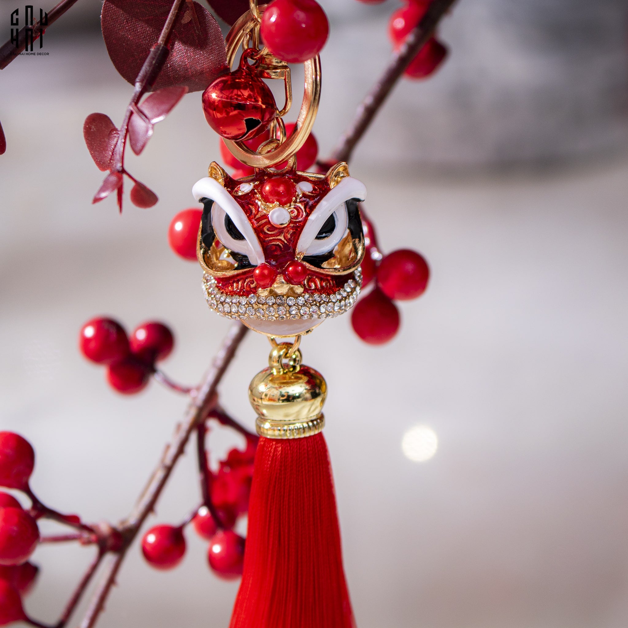 Dây Treo Kỳ Lân Ánh Đỏ - CẬU HAI HOME DECOR