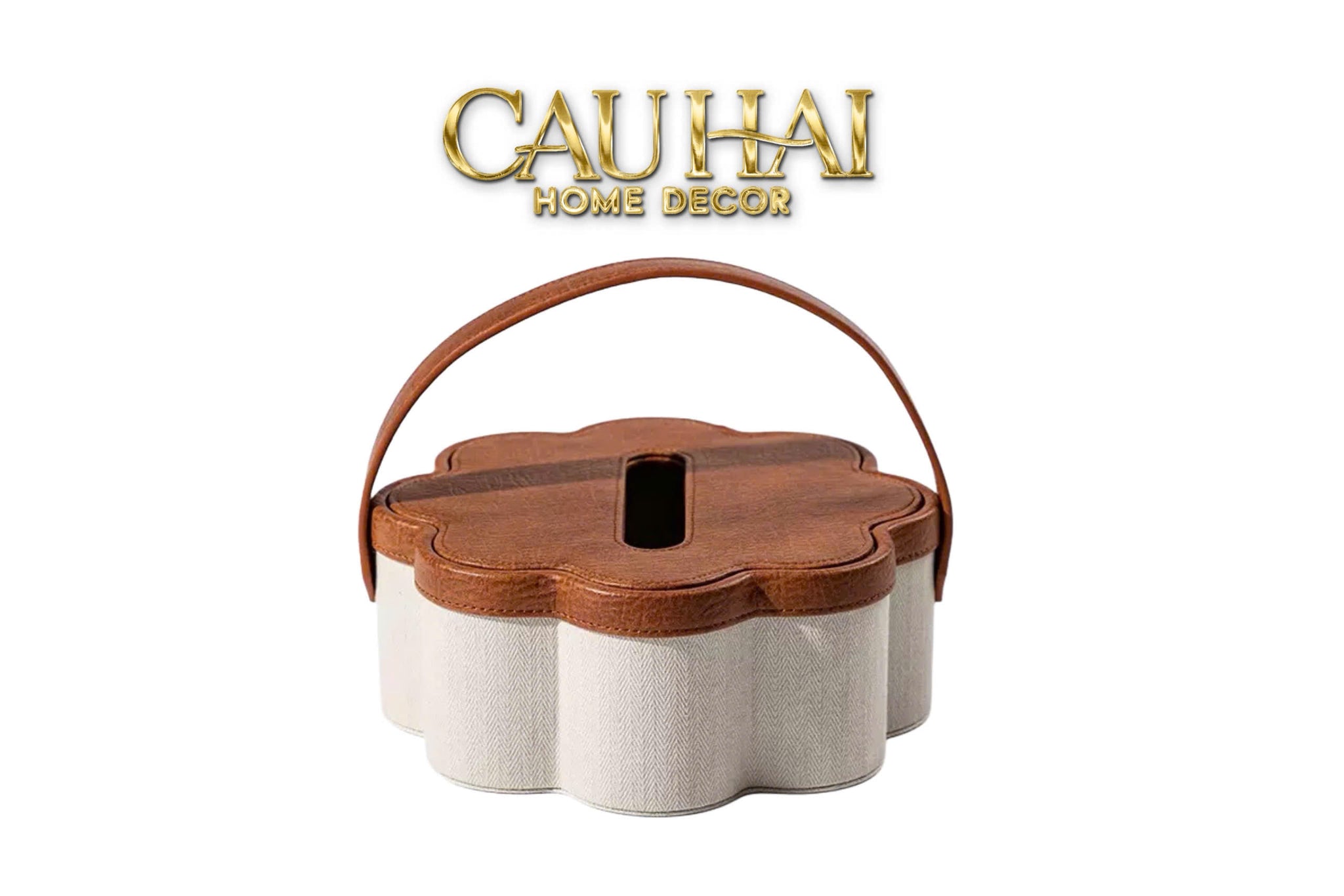 HỘP KHĂN GIẤY HANDY LUX LEATHER HAZEL BLOOM