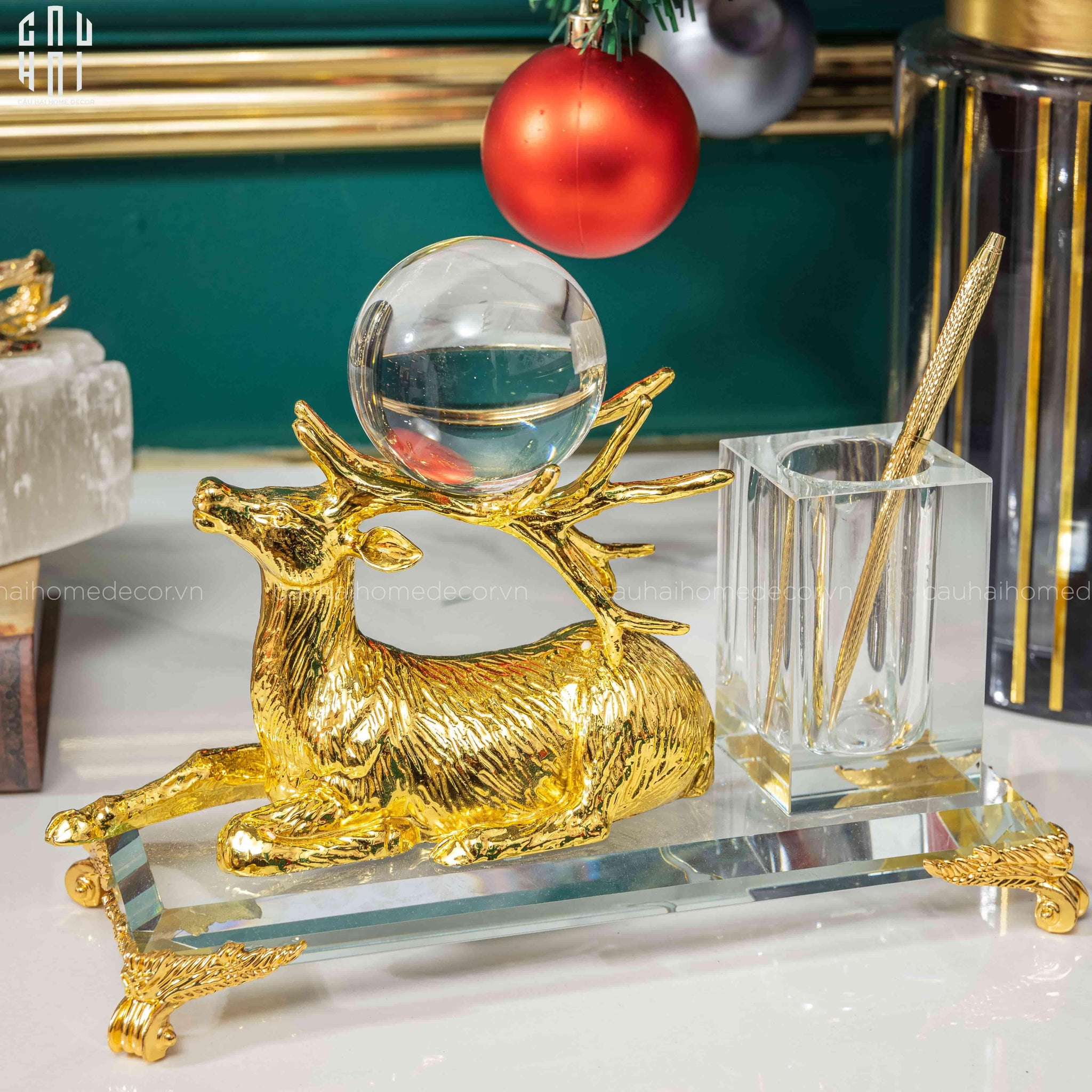 Đế Bút Golden Fortune-PHỤ KIỆN BÀN LÀM VIỆC-CẬU HAI HOME DECOR