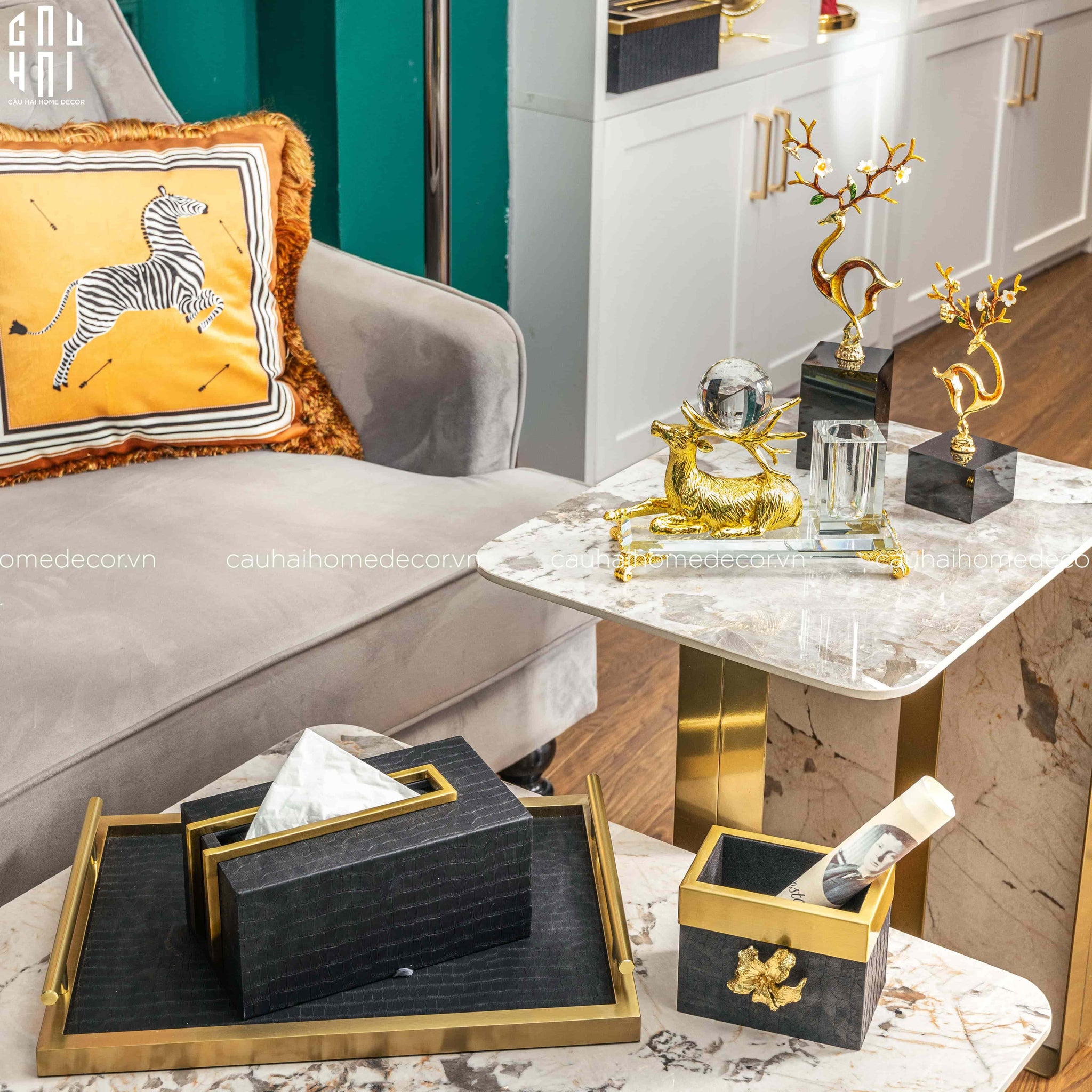 Đế Bút Golden Fortune-PHỤ KIỆN BÀN LÀM VIỆC-CẬU HAI HOME DECOR