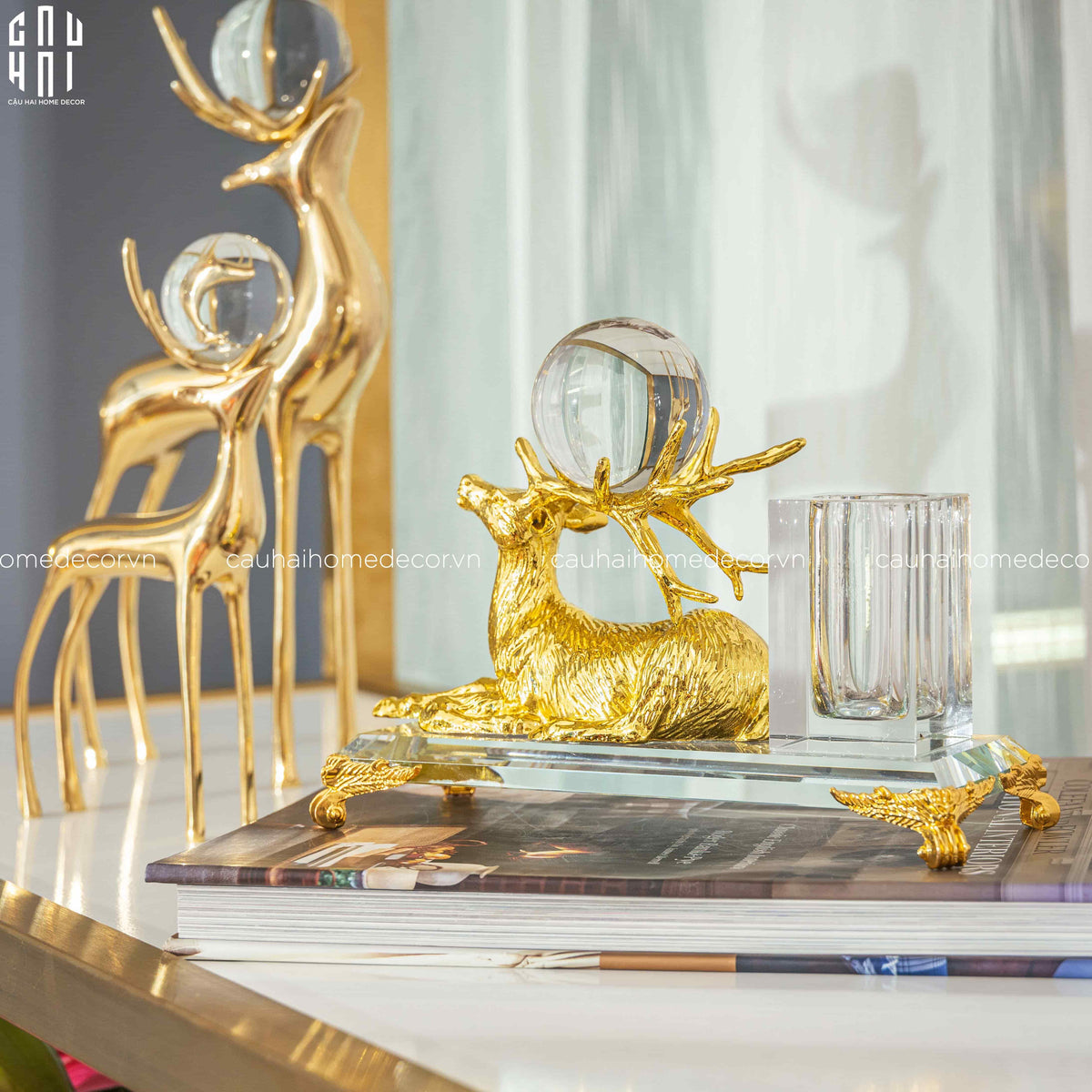 Đế Bút Golden Fortune-PHỤ KIỆN BÀN LÀM VIỆC-CẬU HAI HOME DECOR