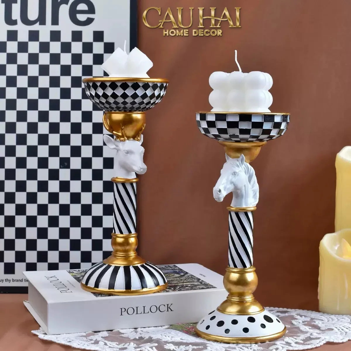 Đế Nến Animalier Réflexion Candle Holder-CẬU HAI HOME DECOR