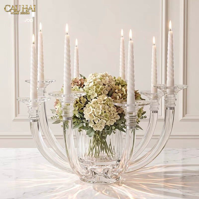 Đế Nến Bình Hoa Pha Lê Candélabre En Cristalleries H30-ĐẾ NẾN-CẬU HAI HOME DECOR-CẬU HAI HOME DECOR
