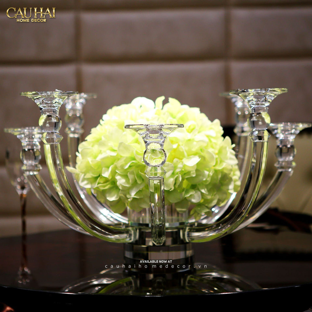 Đế Nến Bình Hoa Pha Lê Candélabre En Cristalleries H30-ĐẾ NẾN-CẬU HAI HOME DECOR-CẬU HAI HOME DECOR