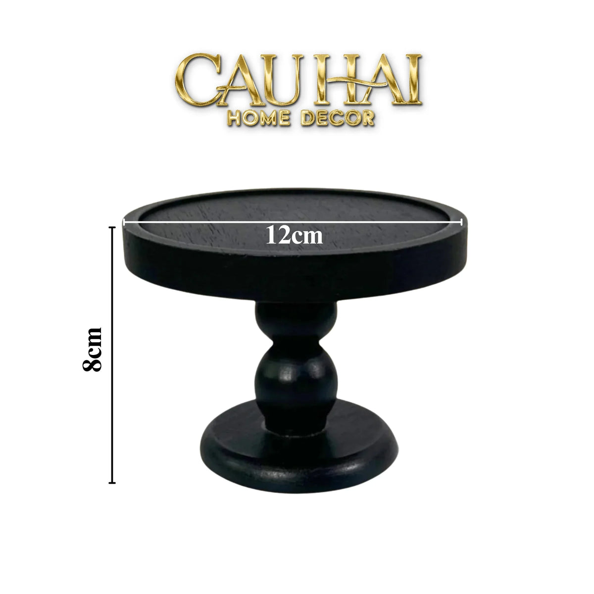 Đế Nến Black Wood-ĐẾ NẾN-CẬU HAI HOME DECOR