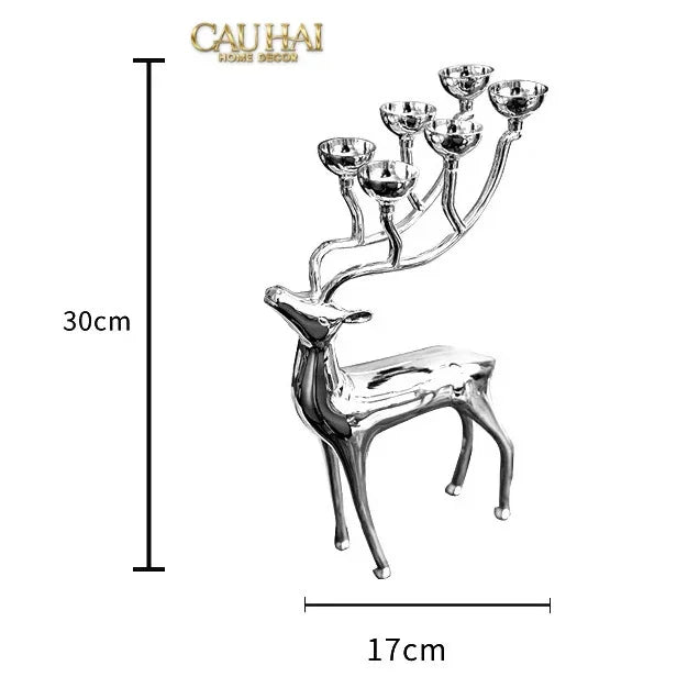 Đế Nến Hươu Lumière Du Cerf – Gilded Candle Holder Antler-ĐÈN TRANG TRÍ-CẬU HAI HOME DECOR