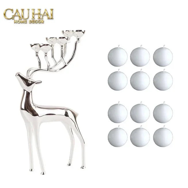 Đế Nến Hươu Lumière Du Cerf – Gilded Candle Holder Antler-ĐÈN TRANG TRÍ-CẬU HAI HOME DECOR