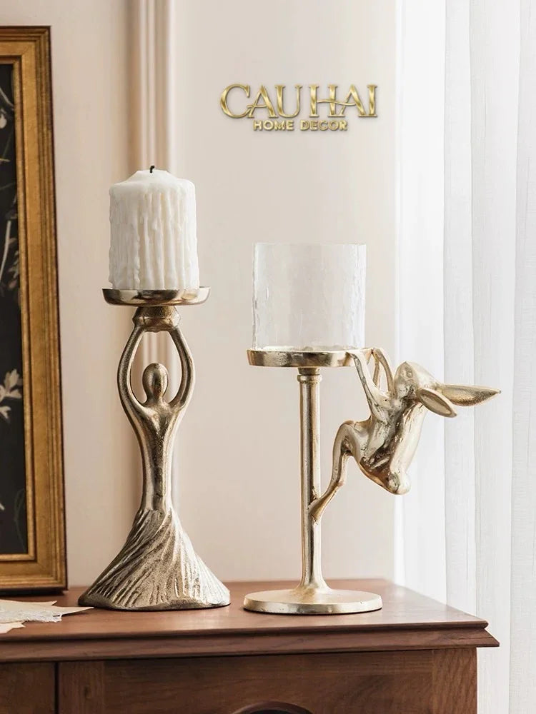 Đế Nến Thỏ Climbing Glory Lapin Brasson Candle Holder-ĐÈN TRANG TRÍ-CẬU HAI HOME DECOR