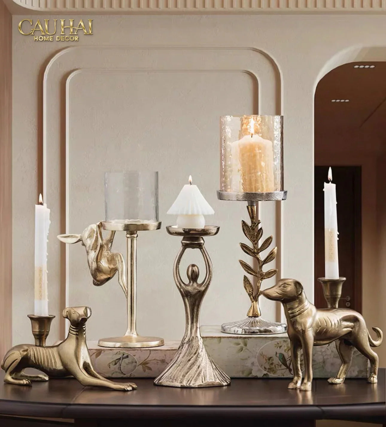 Đế Nến Thỏ Climbing Glory Lapin Brasson Candle Holder-CẬU HAI HOME DECOR