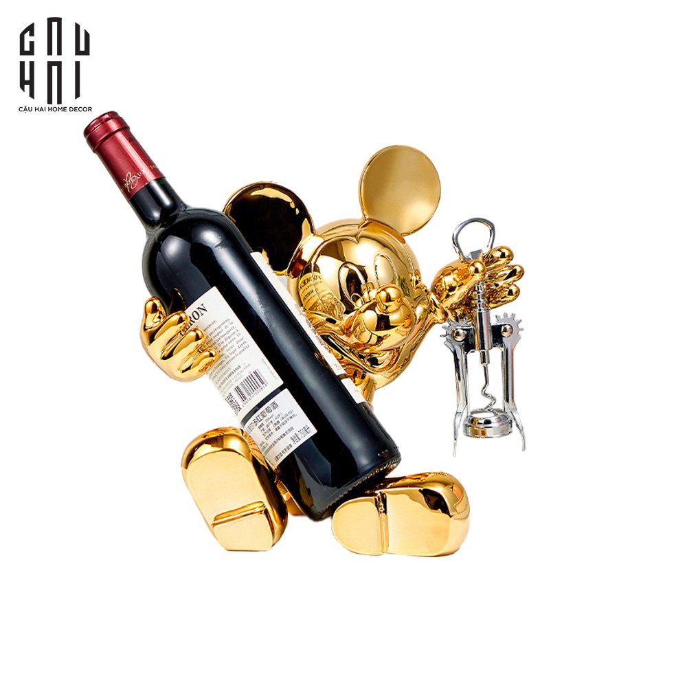 ĐẾ RƯỢU GOLDEN MICKEY - CẬU HAI HOME DECOR