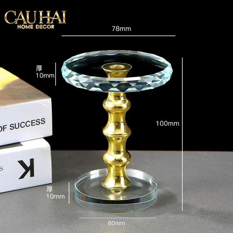 Đế Trụ Trưng Bày Pha Lê 1/3/5 Trụ - Golden Column Cristalleries Display Stand-KỆ TRANG TRÍ-CẬU HAI HOME DECOR