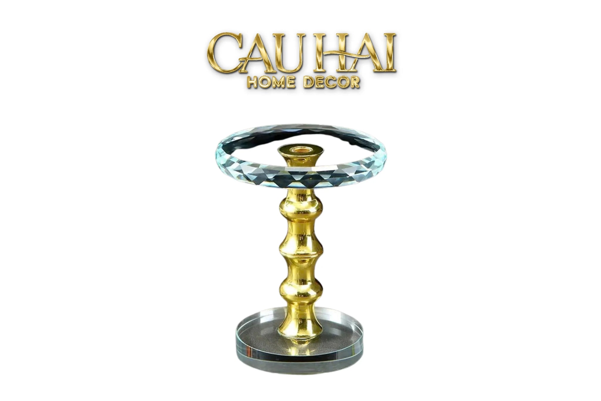 Đế Trụ Trưng Bày Pha Lê 1/3/5 Trụ - Golden Column Cristalleries Display Stand-KỆ TRANG TRÍ-CẬU HAI HOME DECOR