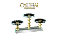 Đế Trụ Trưng Bày Pha Lê 1/3/5 Trụ - Golden Column Cristalleries Display Stand-KỆ TRANG TRÍ-CẬU HAI HOME DECOR