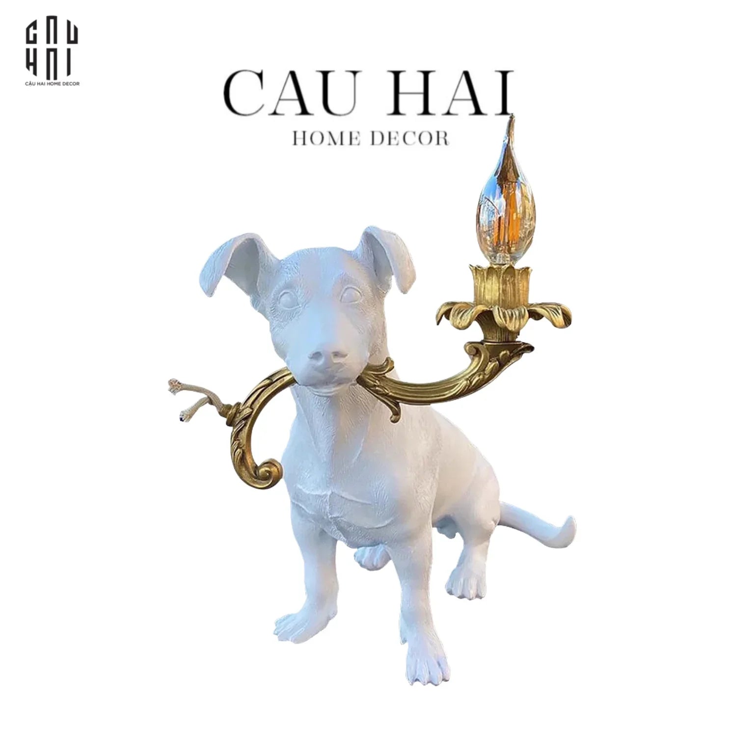 den-ban-allure-classique-clenching-white-puppy-lamp-cau-hai-home-decor - CẬU HAI HOME DECOR
