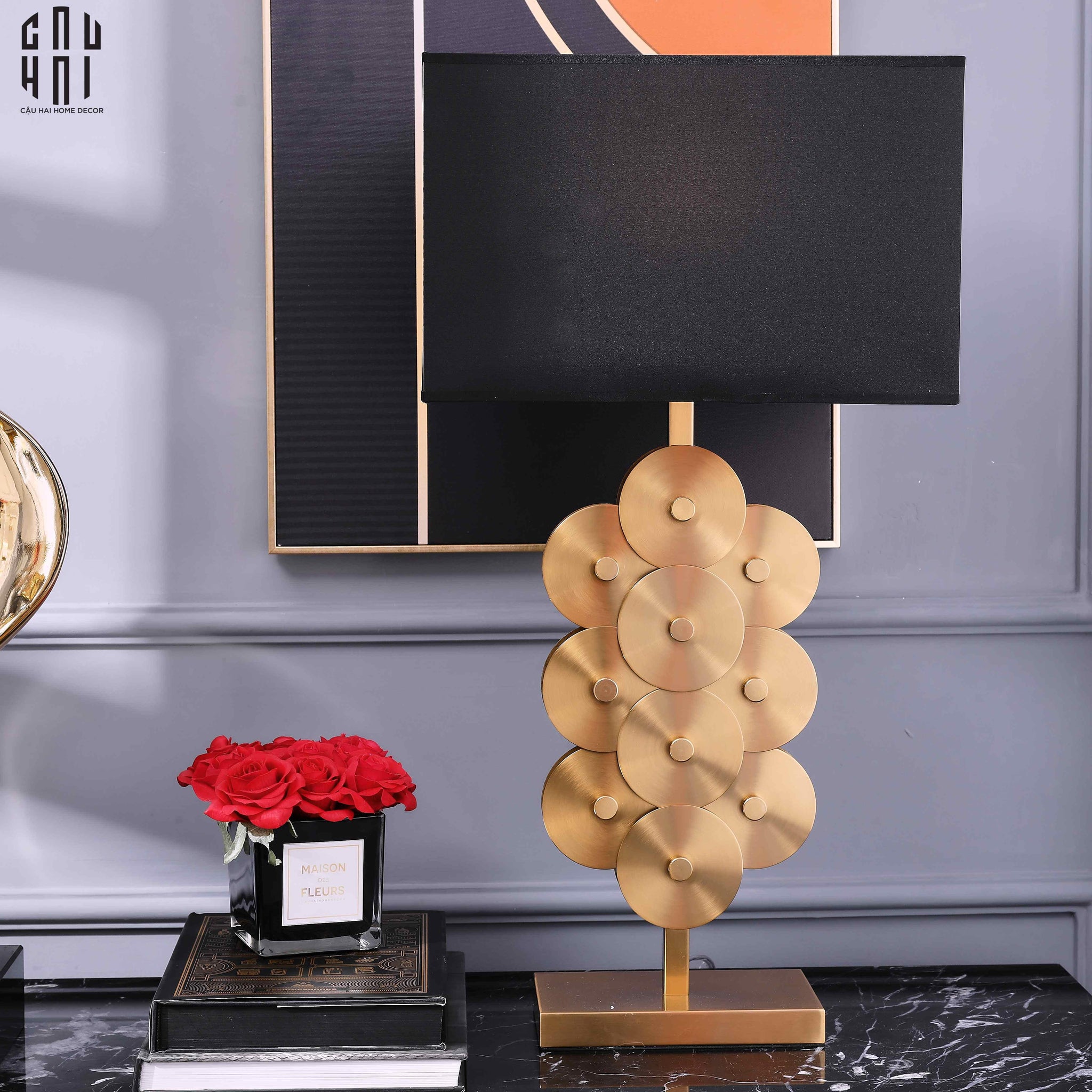 ĐÈN BÀN LÉMAN - LÉMAN GOLDEN SIDE TABLE LAMPSS24-CẬU HAI HOME DECOR