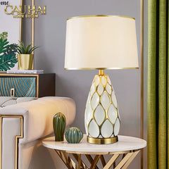Đèn Bàn Martha - Martha Porcelain Side Table Lamp-CẬU HAI HOME DECOR