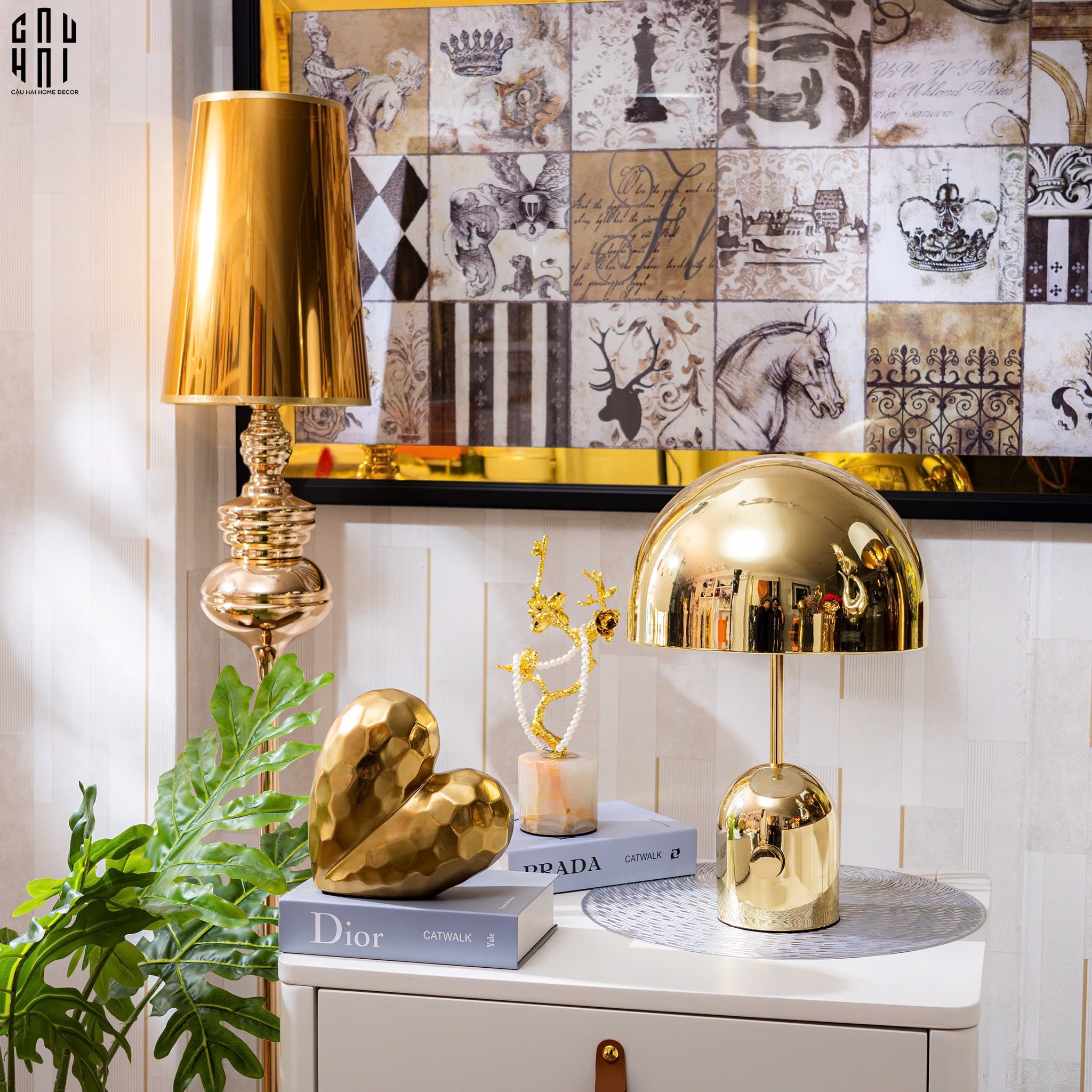 ĐÈN BÀN NIXON - NIXON GILDED TABLE LAMP-7- Cậu Hai Home Decor