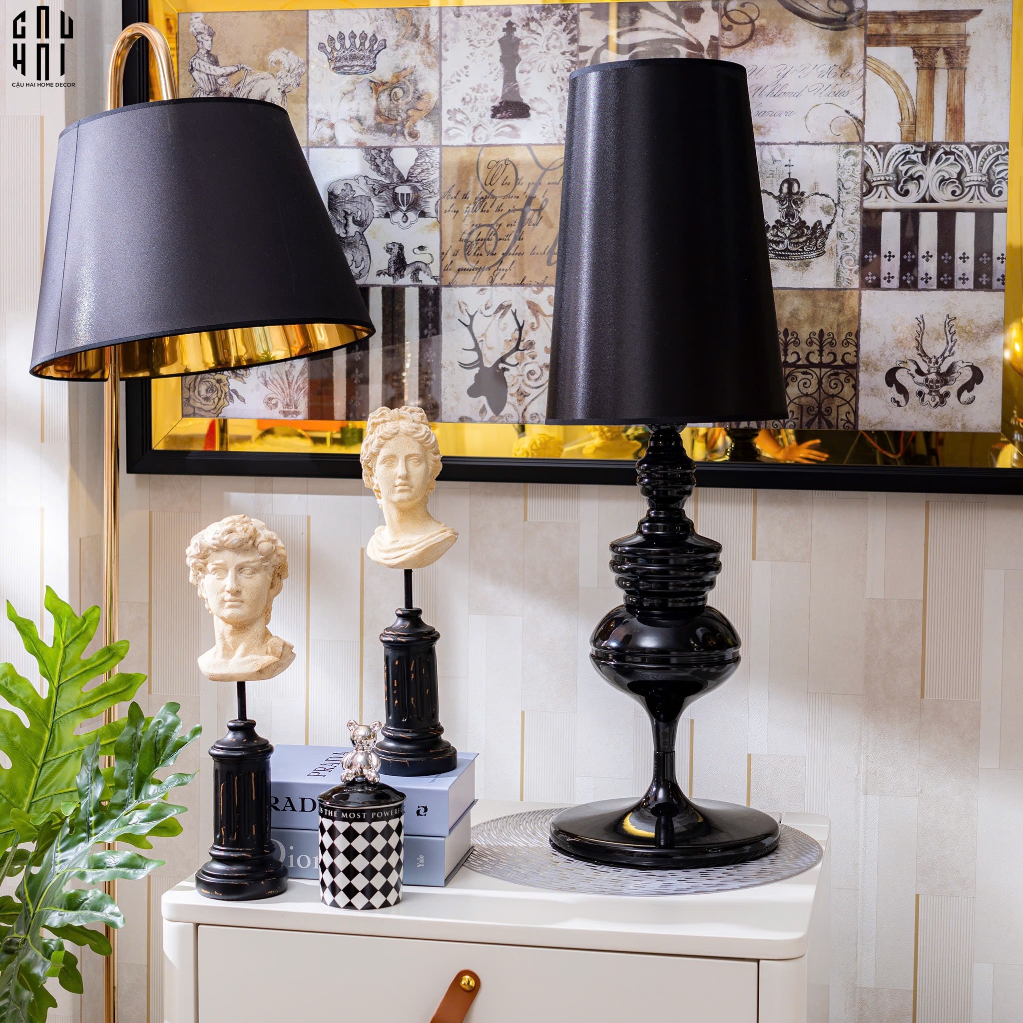 ĐÈN NGỦ ĐỂ BÀN ANDREW BLACK - S78-6- Cậu Hai Home Decor