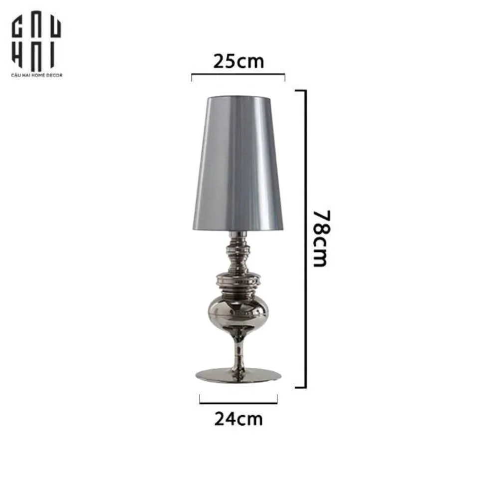 Đèn Ngủ Để Bàn Andrew Platinum Side Table Lamp H78 - CẬU HAI HOME DECOR